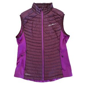 Eddie Bauer First Ascent Womens Size Small Down 800 Stormdown Purple Puffer Vest